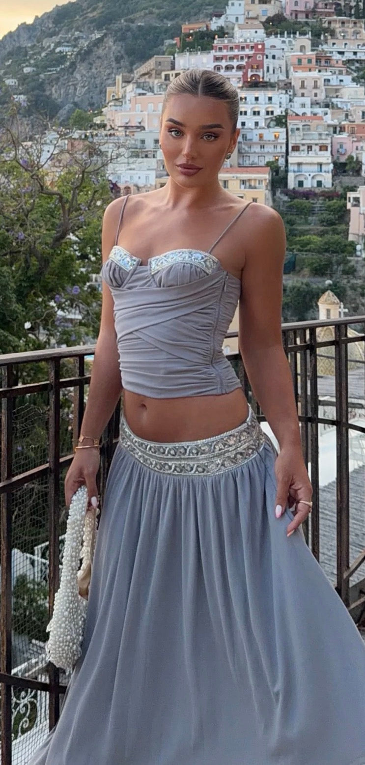 Angelina bustier size XS and Alegria midi skirt size small