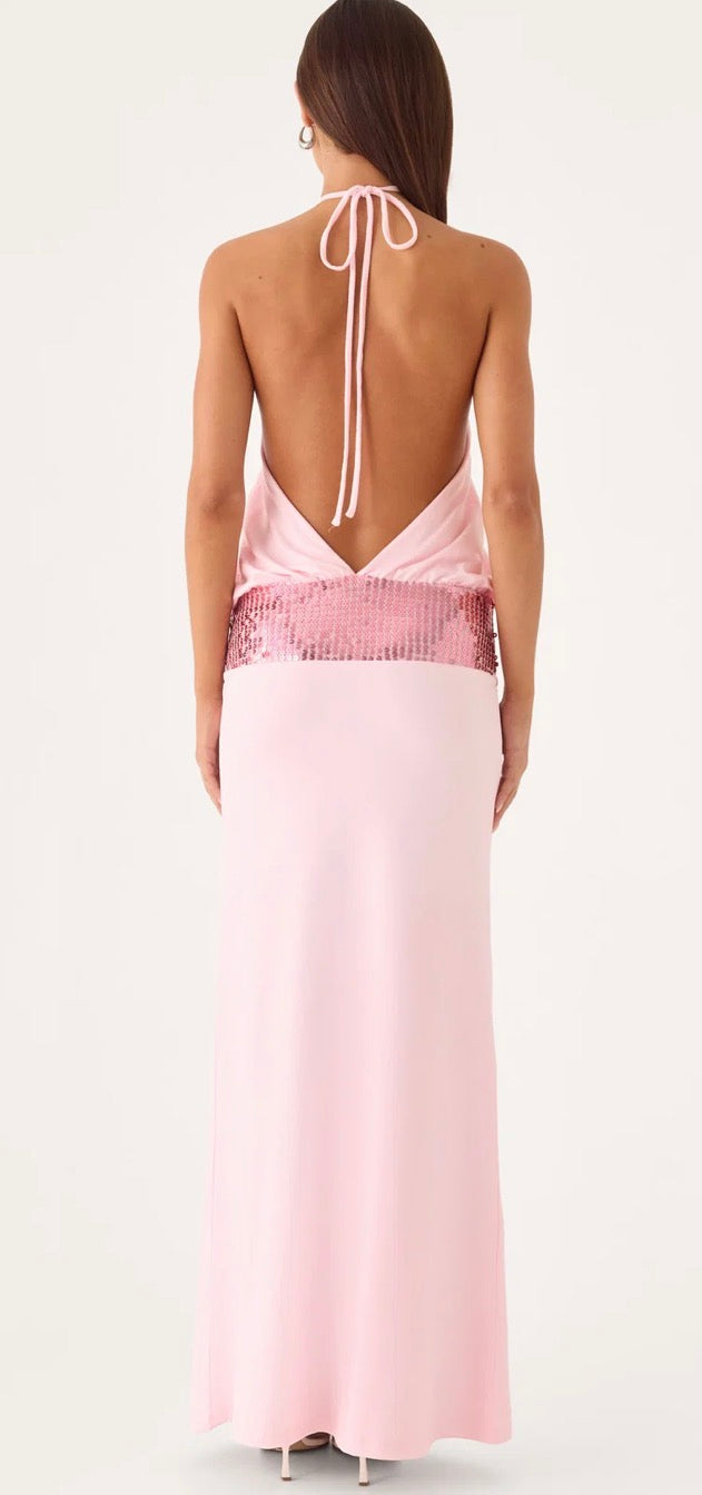 Marcie halter maxi dress