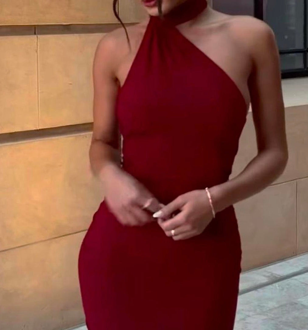 Melanie the label halter dress
