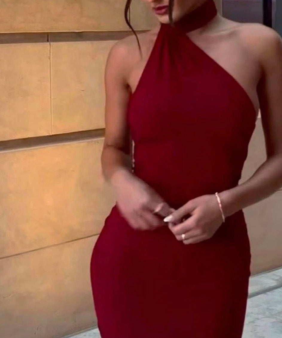 Melanie the label halter dress