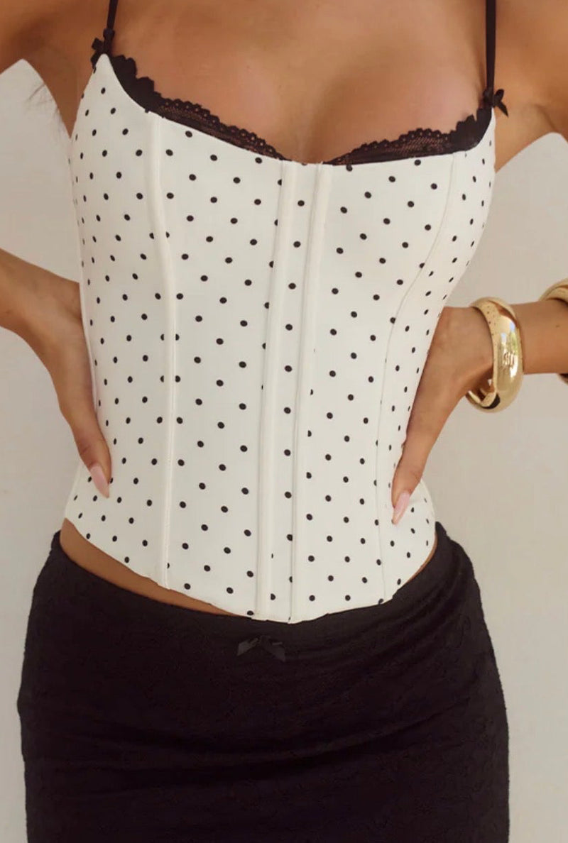 Runaway the label Valerie bustier top and skirt set