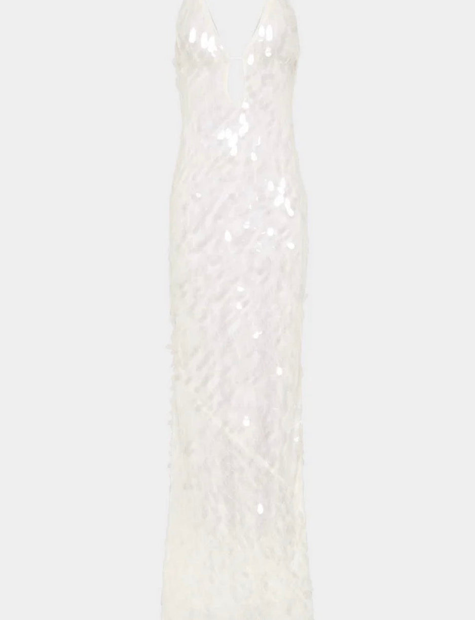Misha sapphire sequin maxi dress