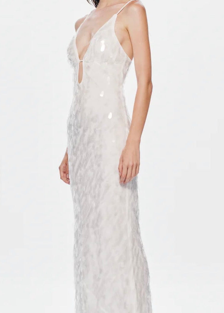 Misha sapphire sequin maxi dress