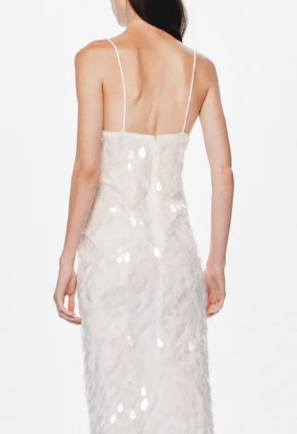 Misha sapphire sequin maxi dress
