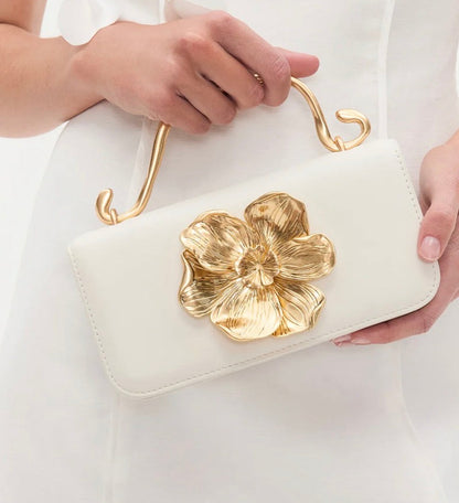 Aje Alessia flower clutch