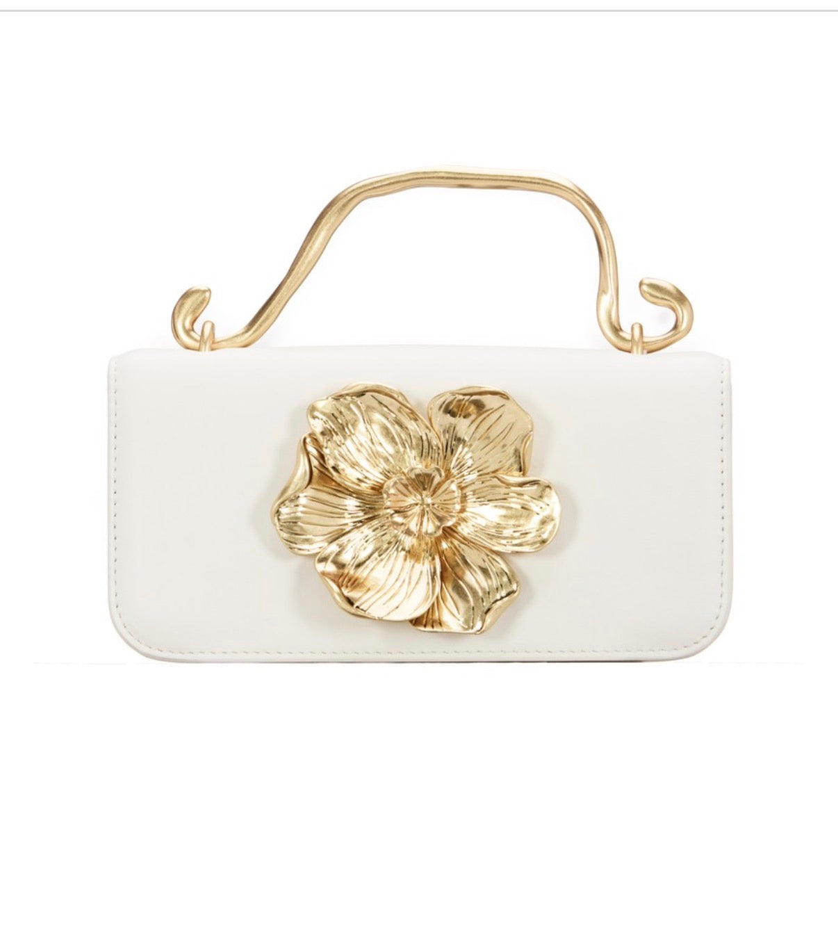 Aje Alessia flower clutch