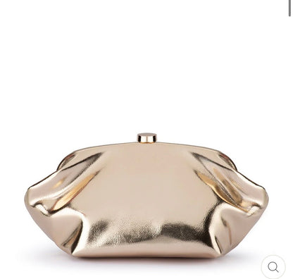 Olga berg tally metallic clutch