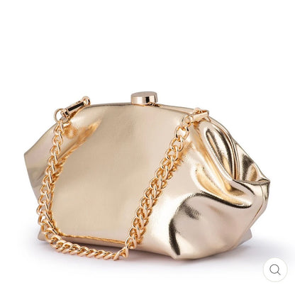 Olga berg tally metallic clutch