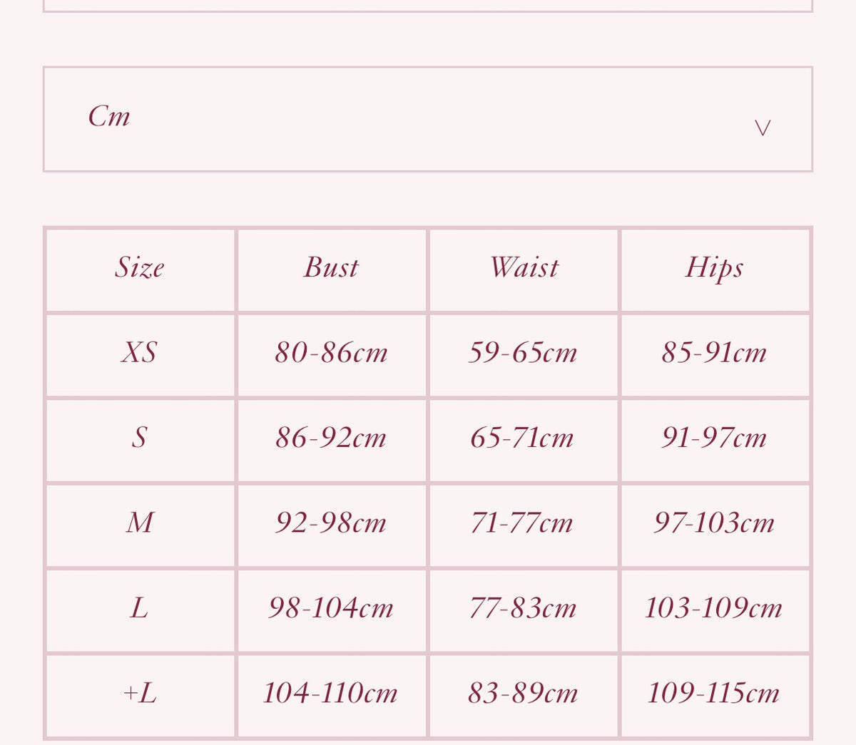 Size guide image