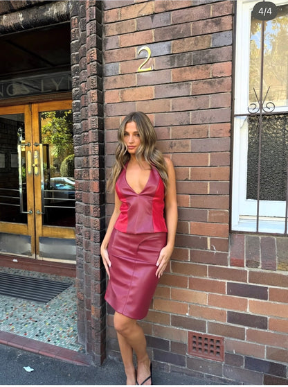 Setaye studios cherry top and skirt set