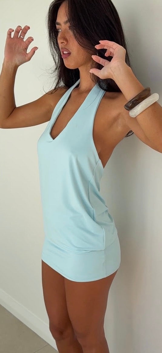 Hntr the label aspen halter mini dress