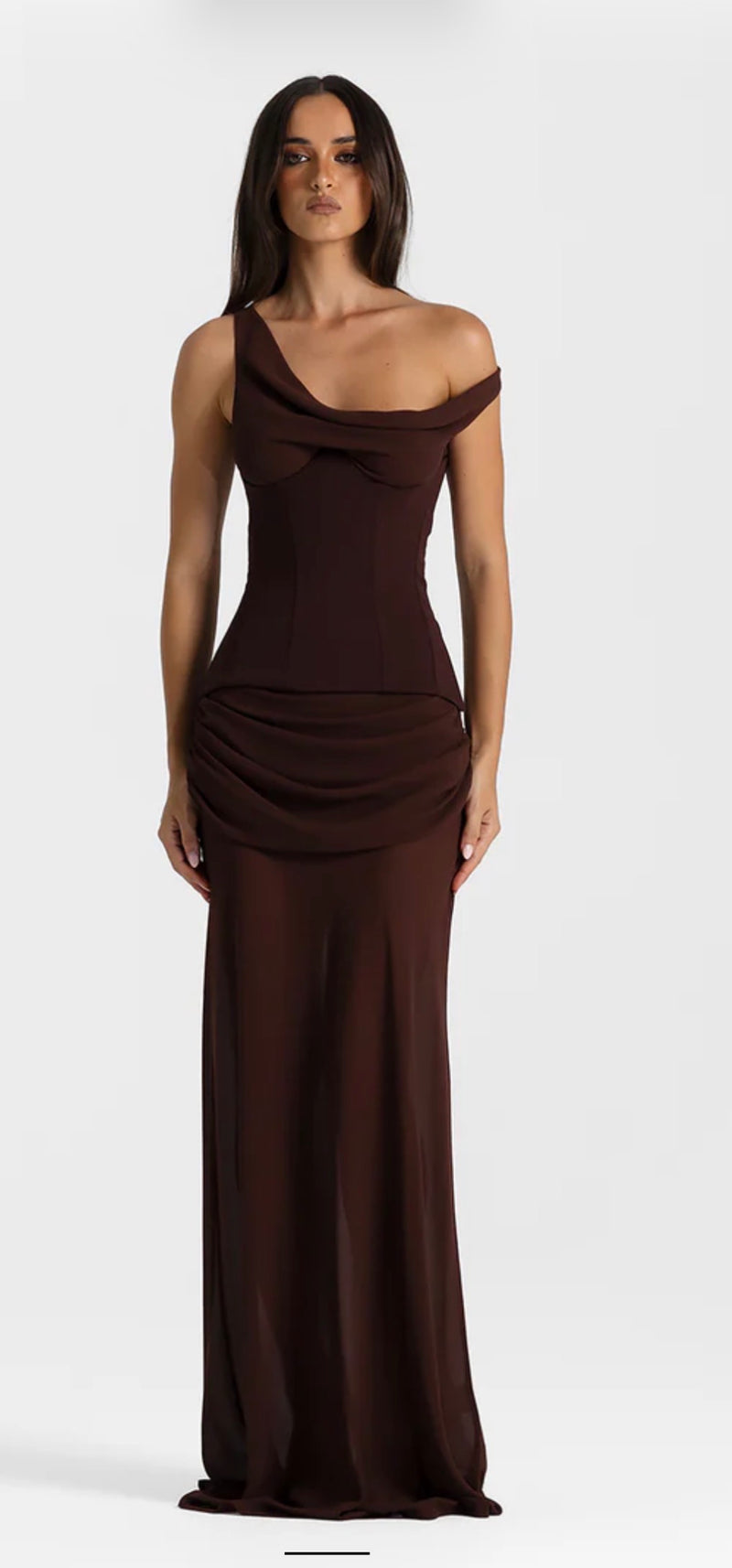Natalie rolt cadence gown colour espresso