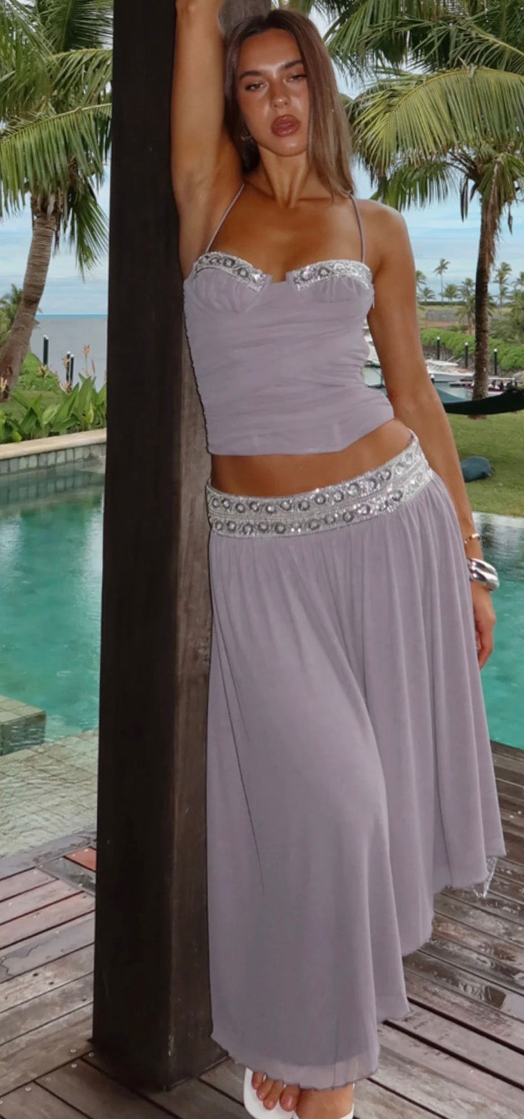 Angelina bustier size XS and Alegria midi skirt size small