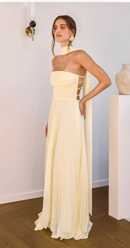 The Rosewater Roads Strapless Maxi Dress