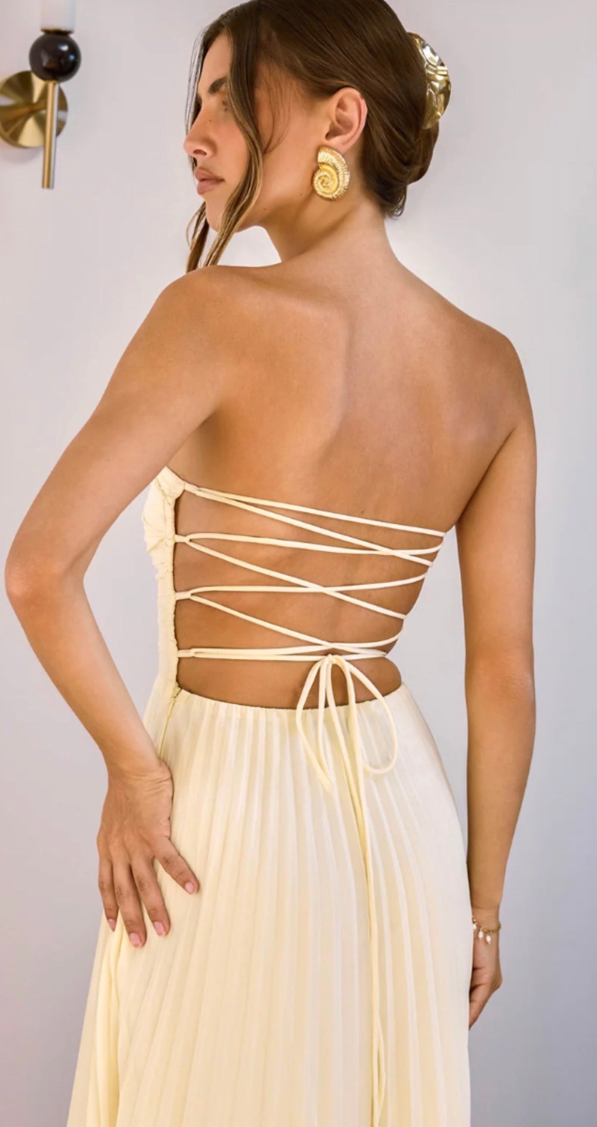 The Rosewater Roads Strapless Maxi Dress