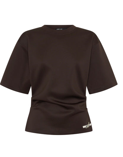 Acre Lou Oskar tshirt colour espresso