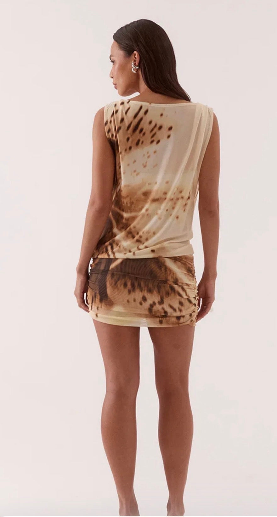 Odette drape mini dress