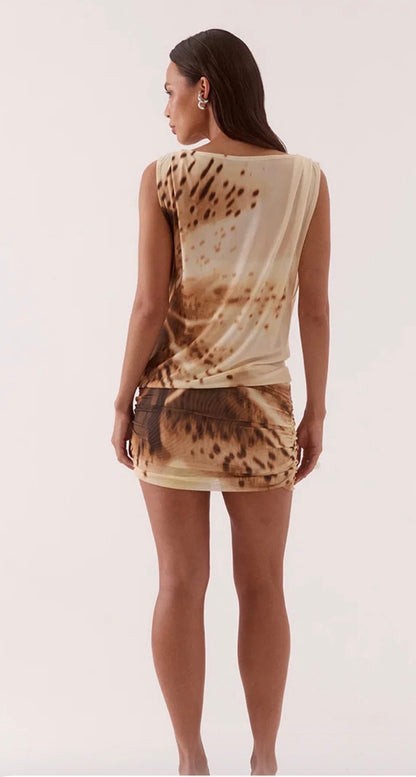 Odette drape mini dress