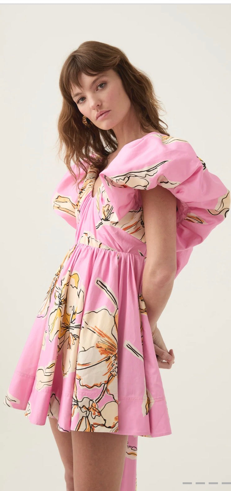 Gretta bow back mini dress