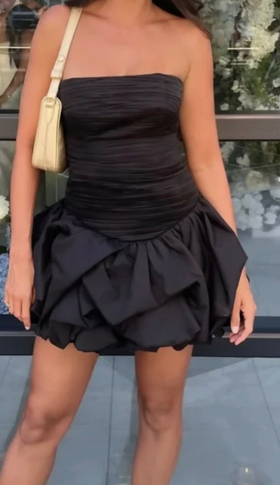 Violette bubble hem mini dress