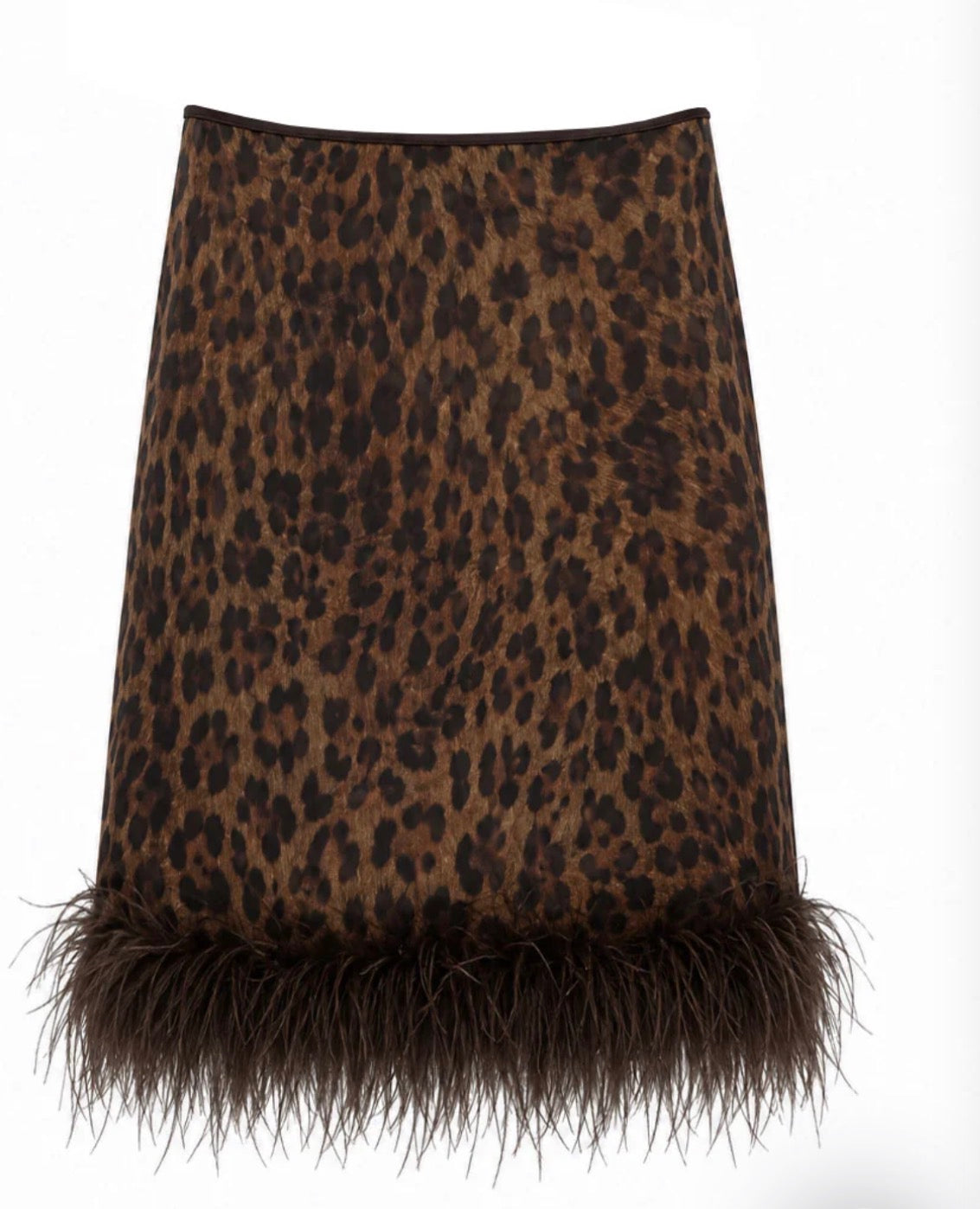 Gigi leopard feather skirt and Emma cami top