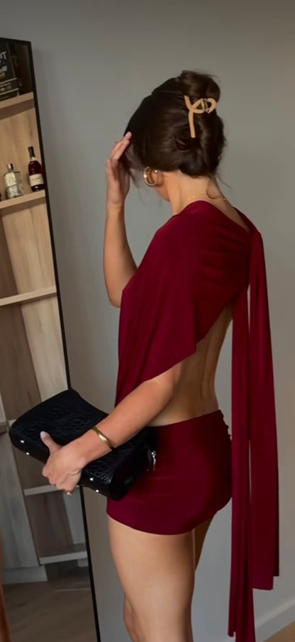 Valentine mini dress (colour cherry)