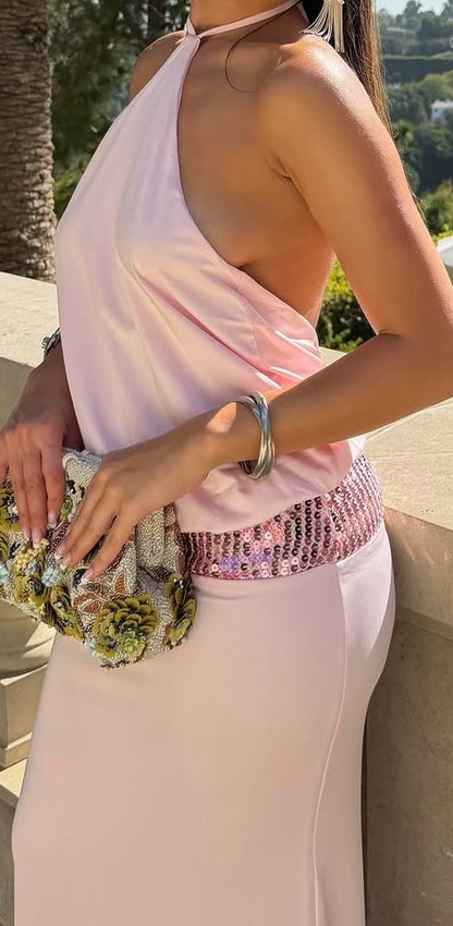 Marcie halter maxi dress