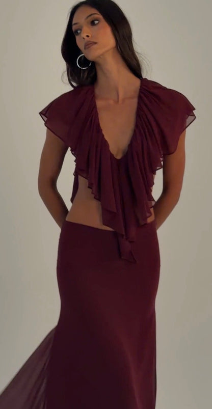 The clover top and clover skirt set