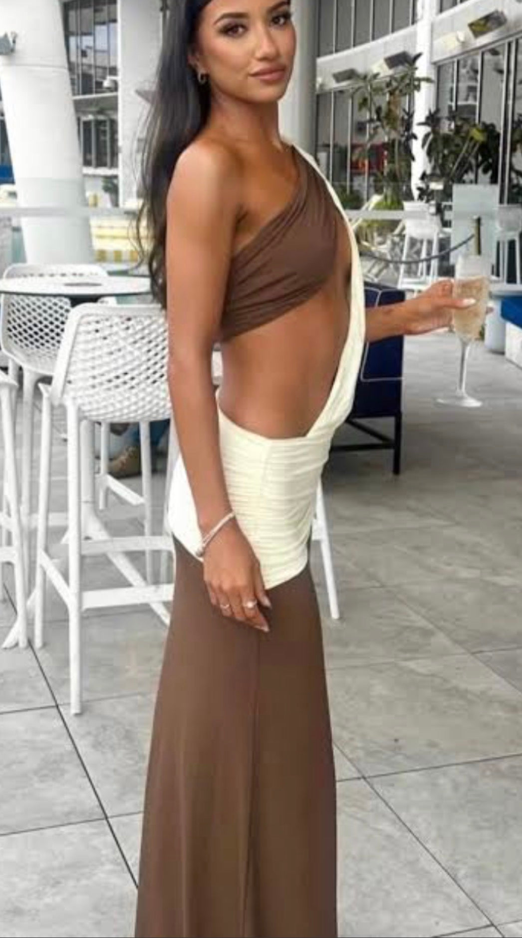 Loletta drape maxi dress