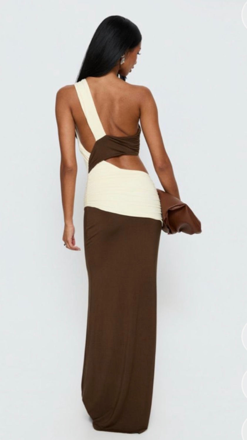 Loletta drape maxi dress