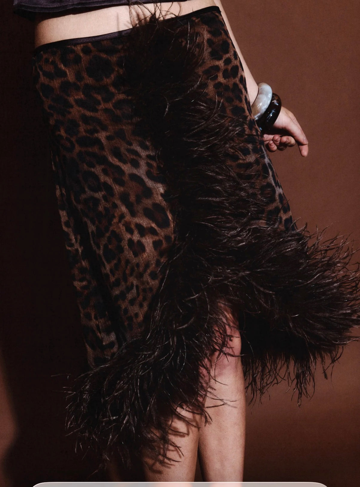 Gigi feather skirt