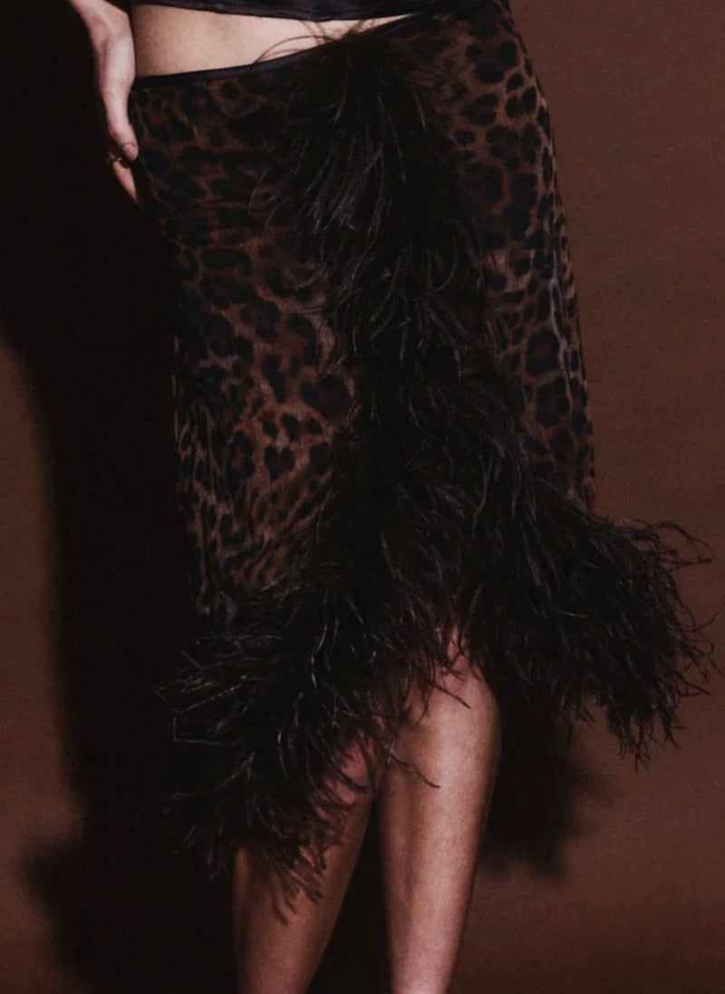 Gigi feather skirt