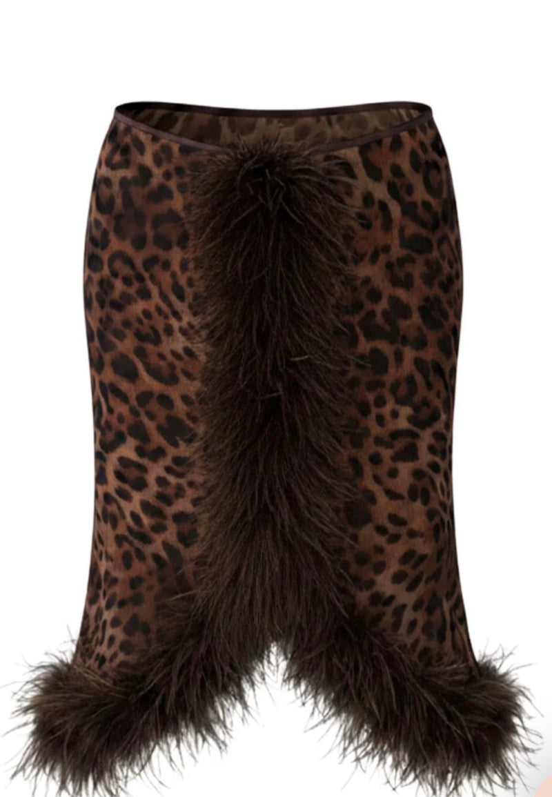 Gigi feather skirt
